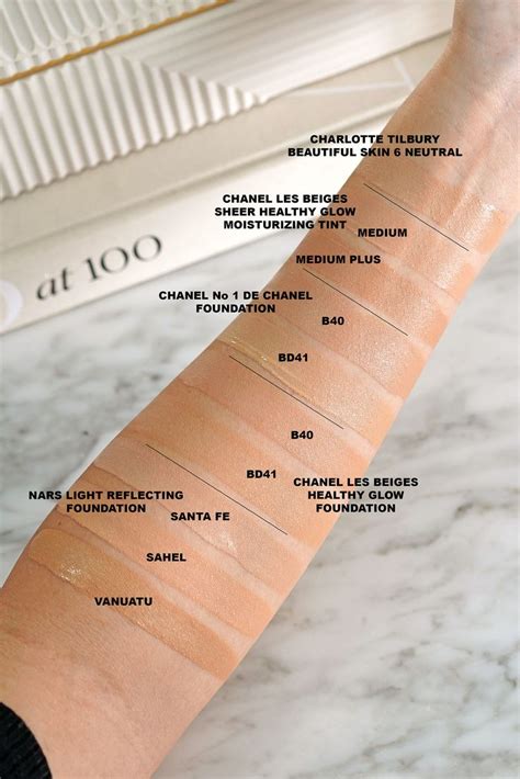 chanel revitalizing foundation swatches|chanel foundation comparison chart.